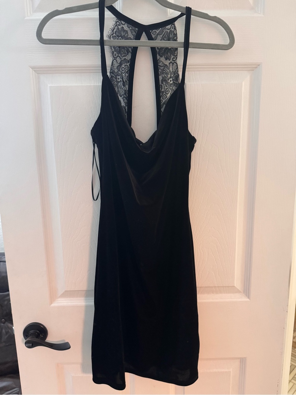 Lulu's Black Shimmery V-Neck Top